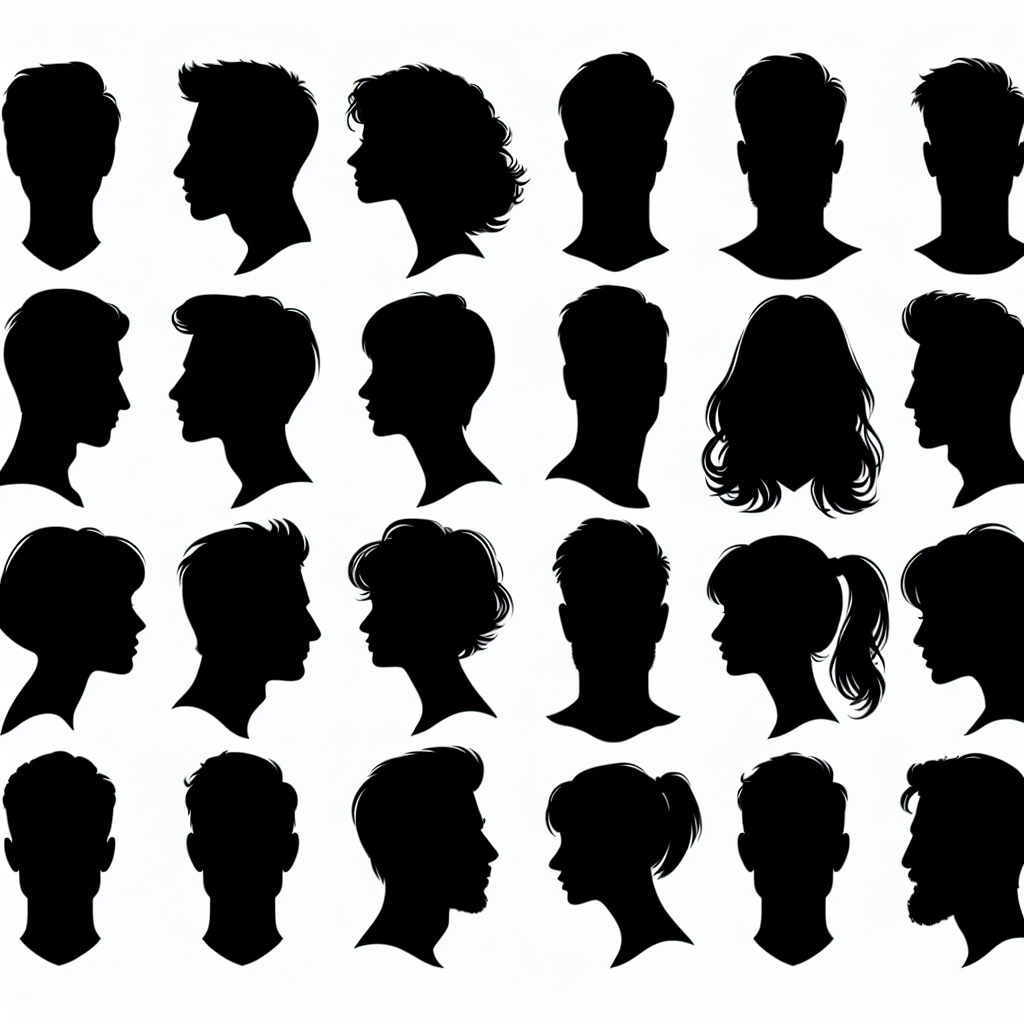 10 Head Profile (fe Male/male) Vector Silhouette Download | SVG Files