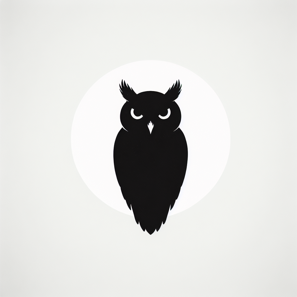 Owl Wildlife Vector Silhouette | Digital Download SVG