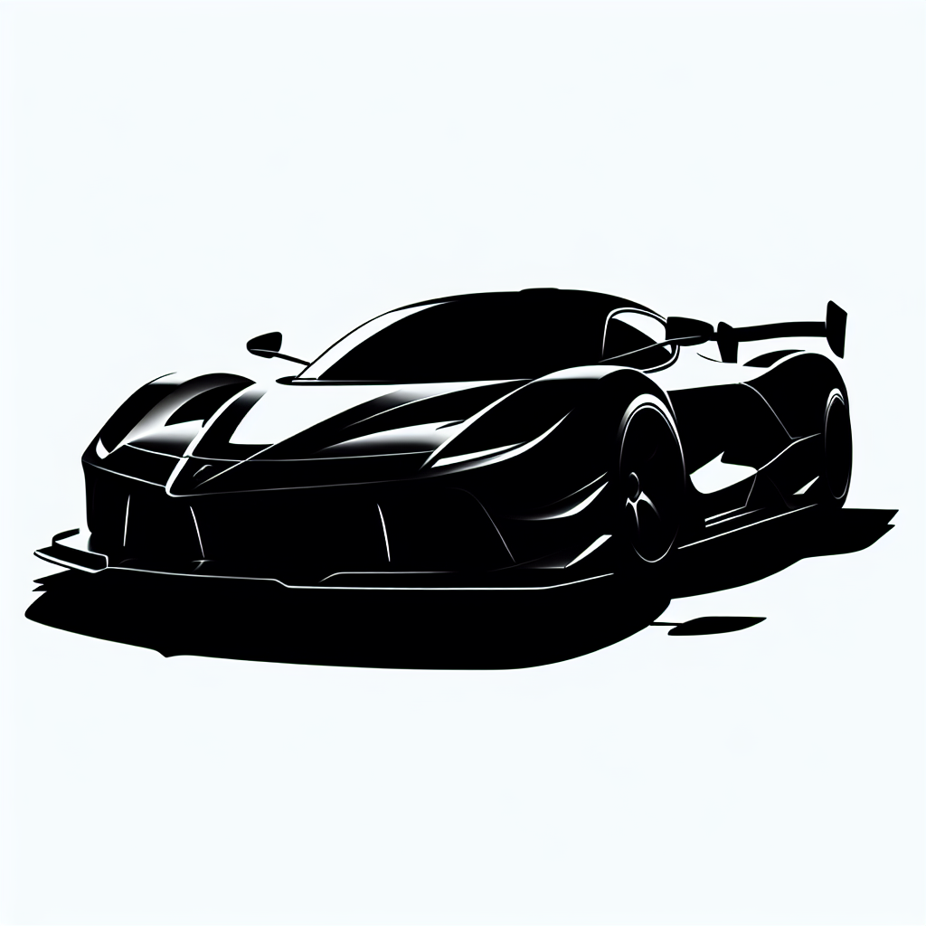 Exotic Supercar Silhouette Vector Silhouette | Digital Download SVG