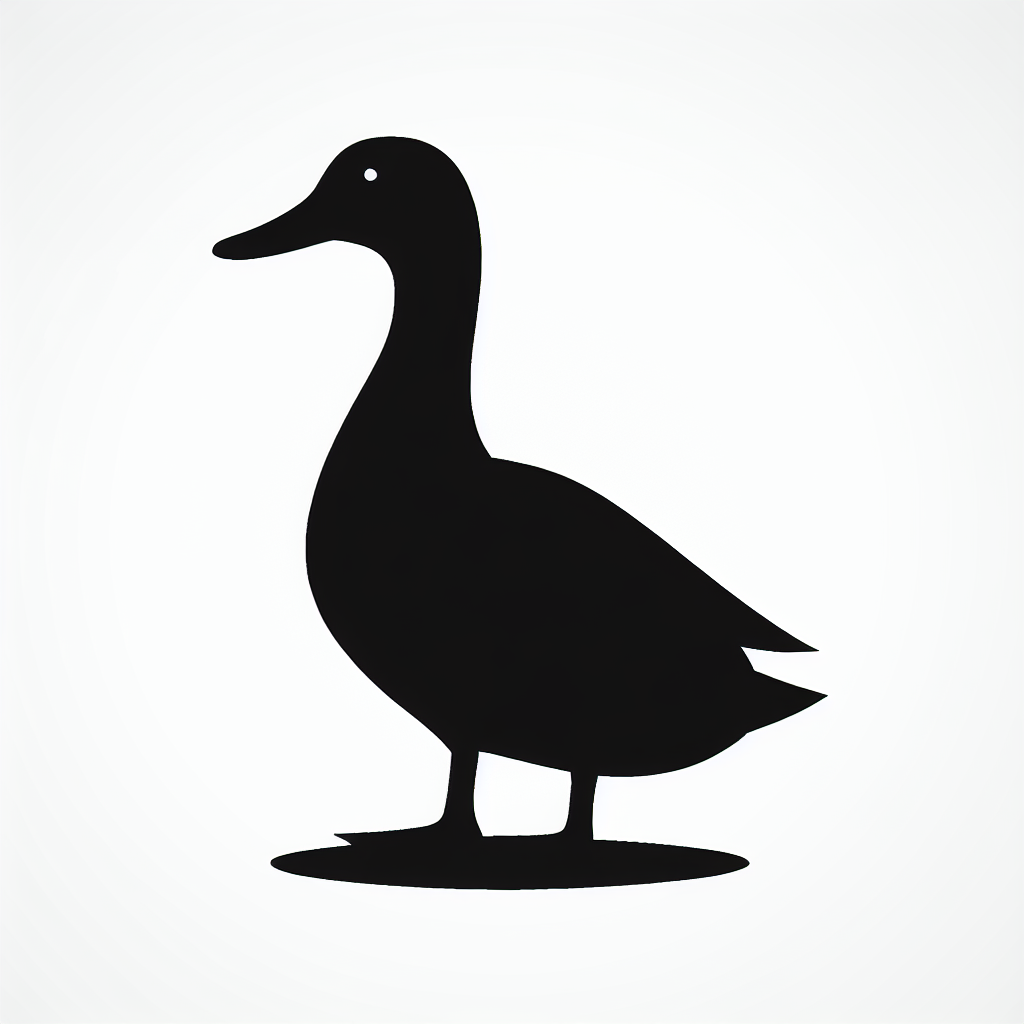 Wildlife Duck Vector Silhouette | Digital Download SVG