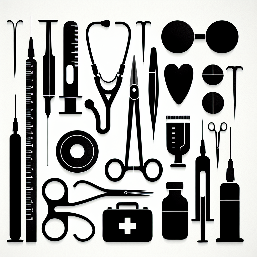Nurse Tools Vector Silhouette | Digital Download SVG