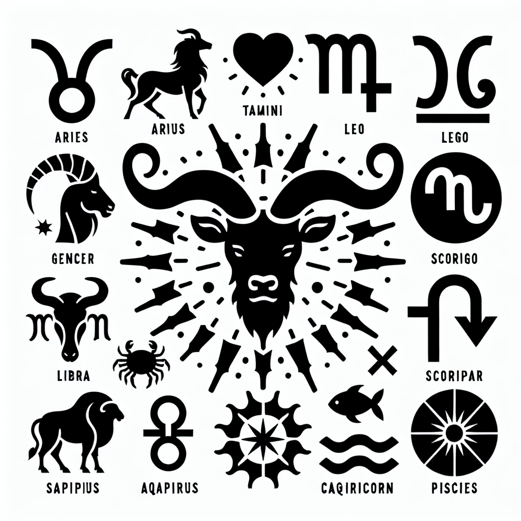 Zodiac Sign 12 Pack Vector Silhouette | Digital Download SVG