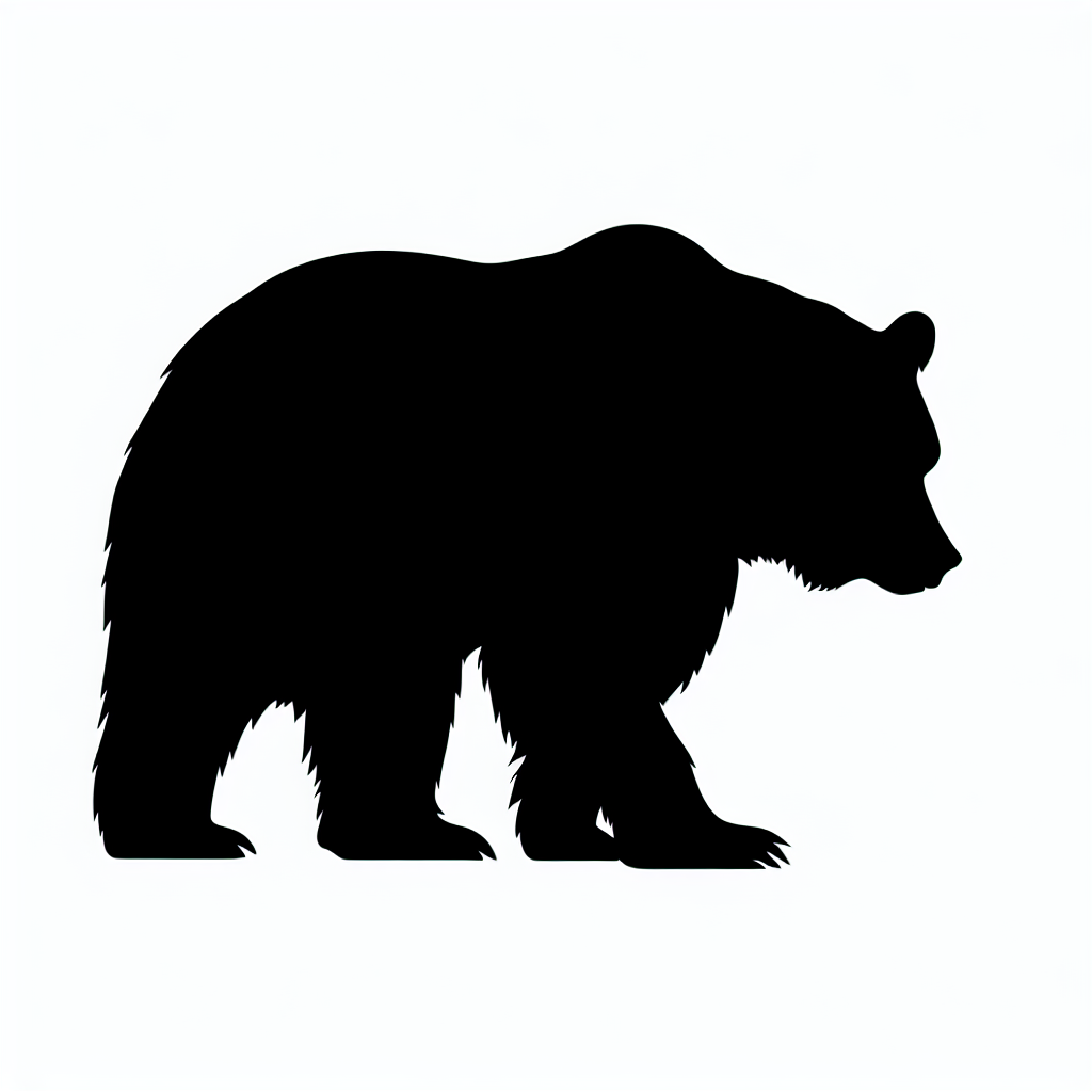 Wildlife & Forest Creatures Bear Vector Silhouette Digital Download