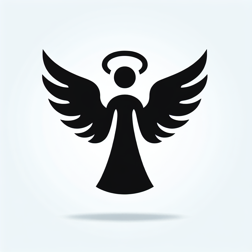 Angel Symbol Vector Silhouette | Digital Download SVG