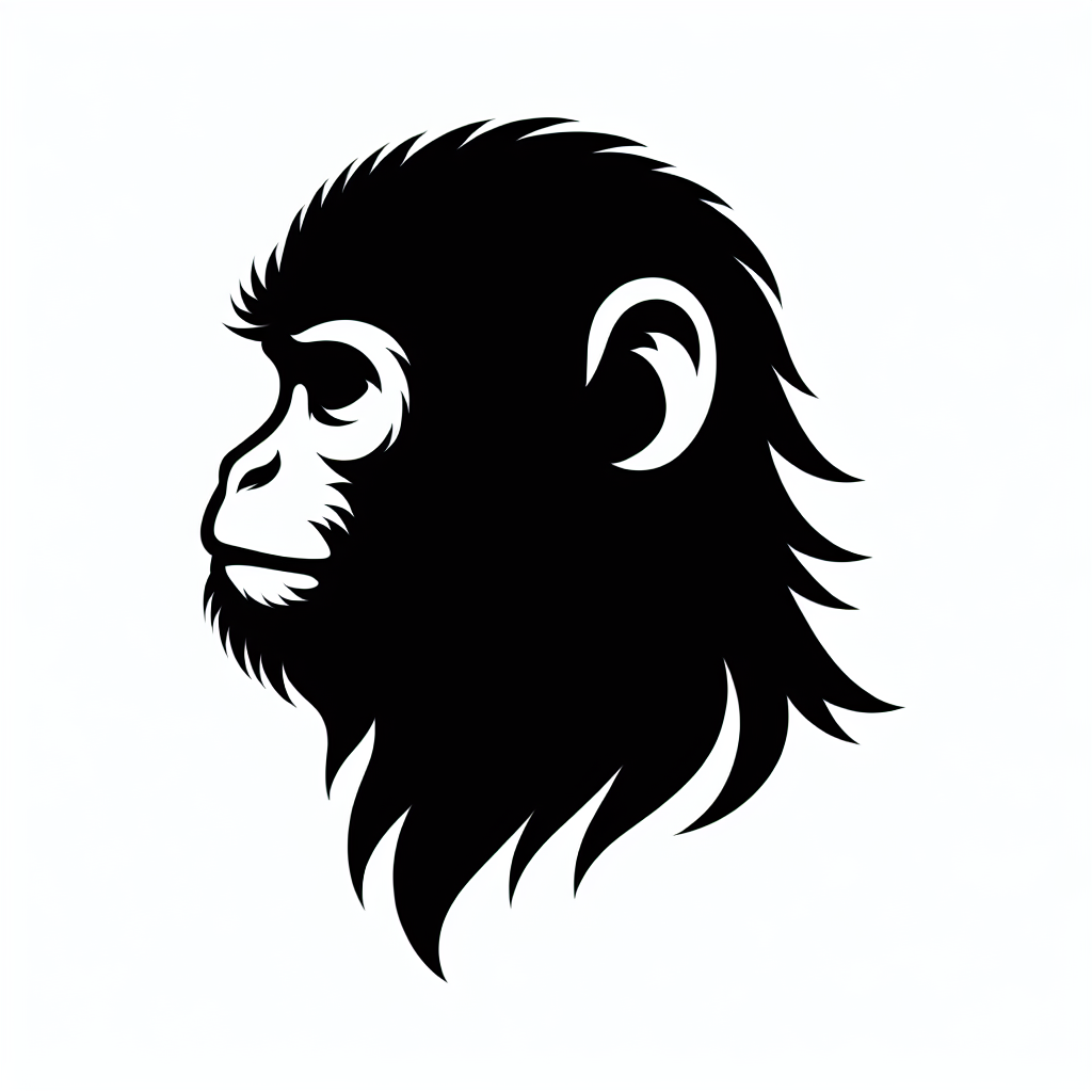 Monkey Animal Amazing New Style Vector Silhouette Download | SVG Files