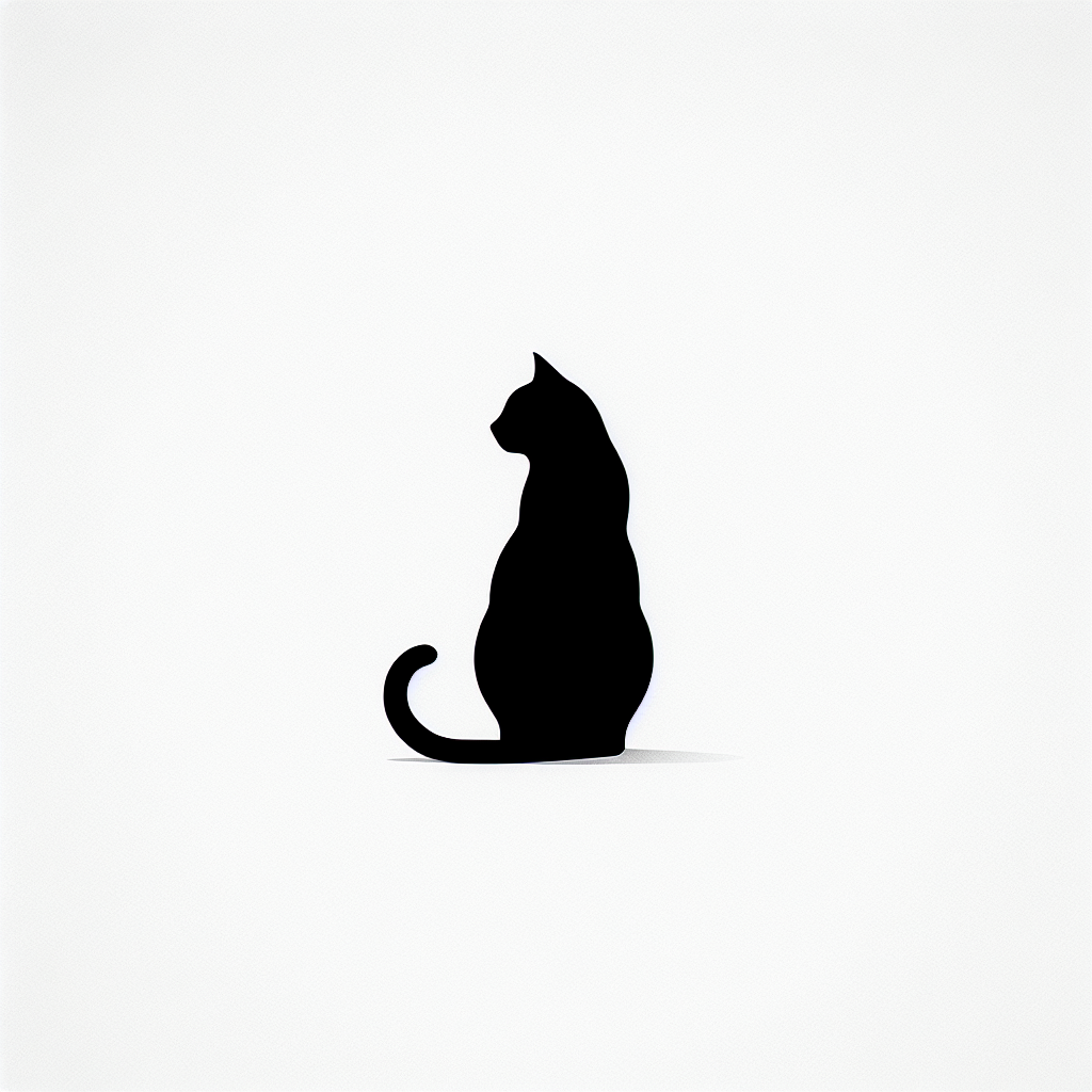 Cats (back Facing) Silhouette Art Vector Silhouette Digital Download