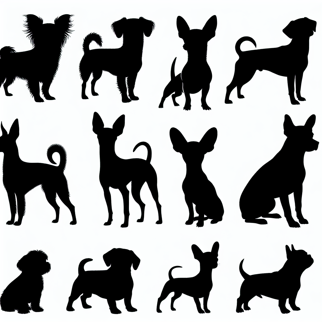 10 Icons Small Dogs Vector Silhouette | Digital Download SVG
