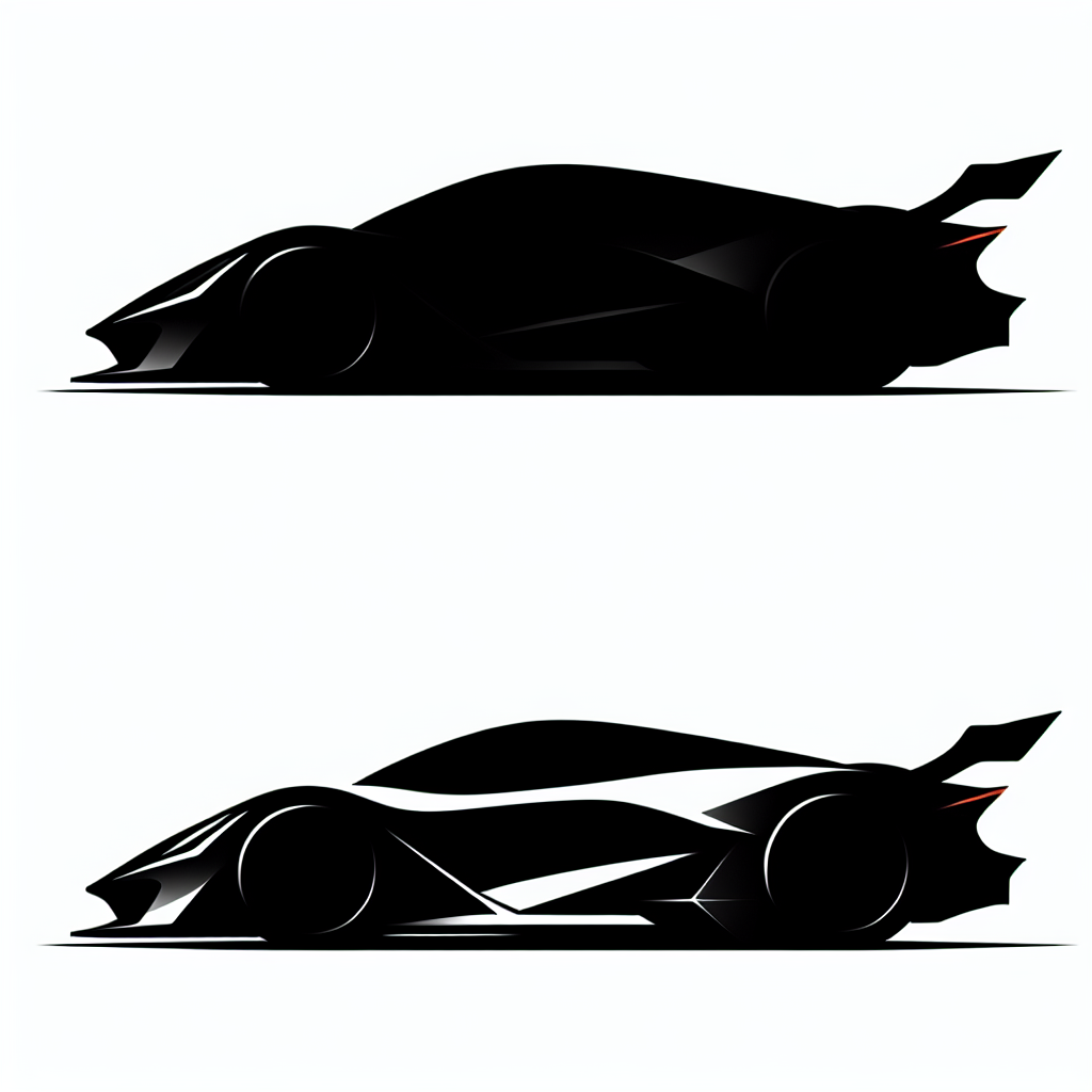 Supercars Vector Silhouette | Digital Download SVG