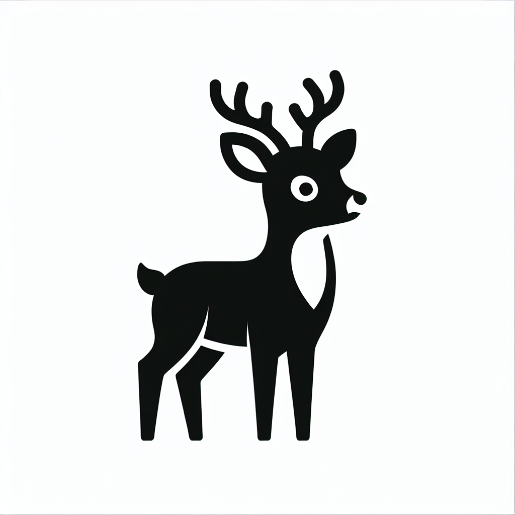 Buck Cute Vector Silhouette | Digital Download SVG