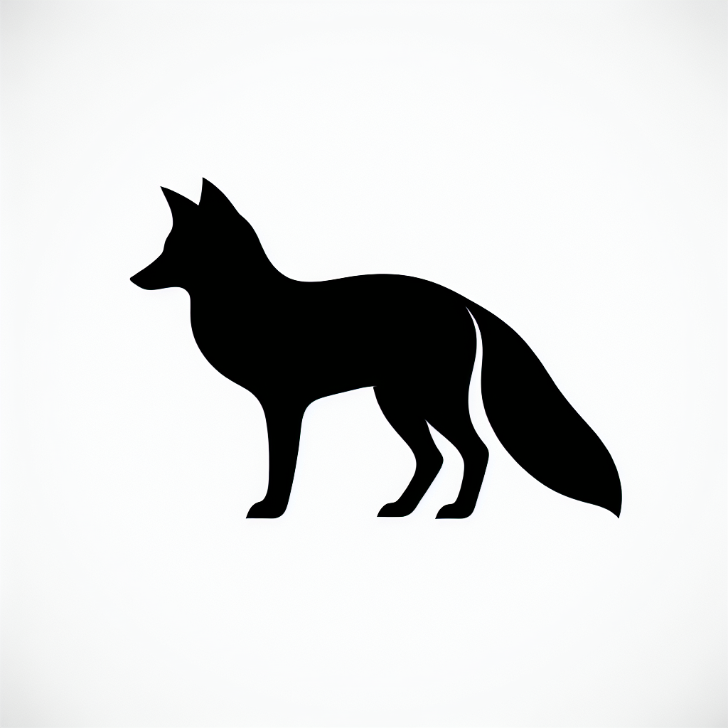Wildlife Fox Vector Silhouette | Digital Download SVG