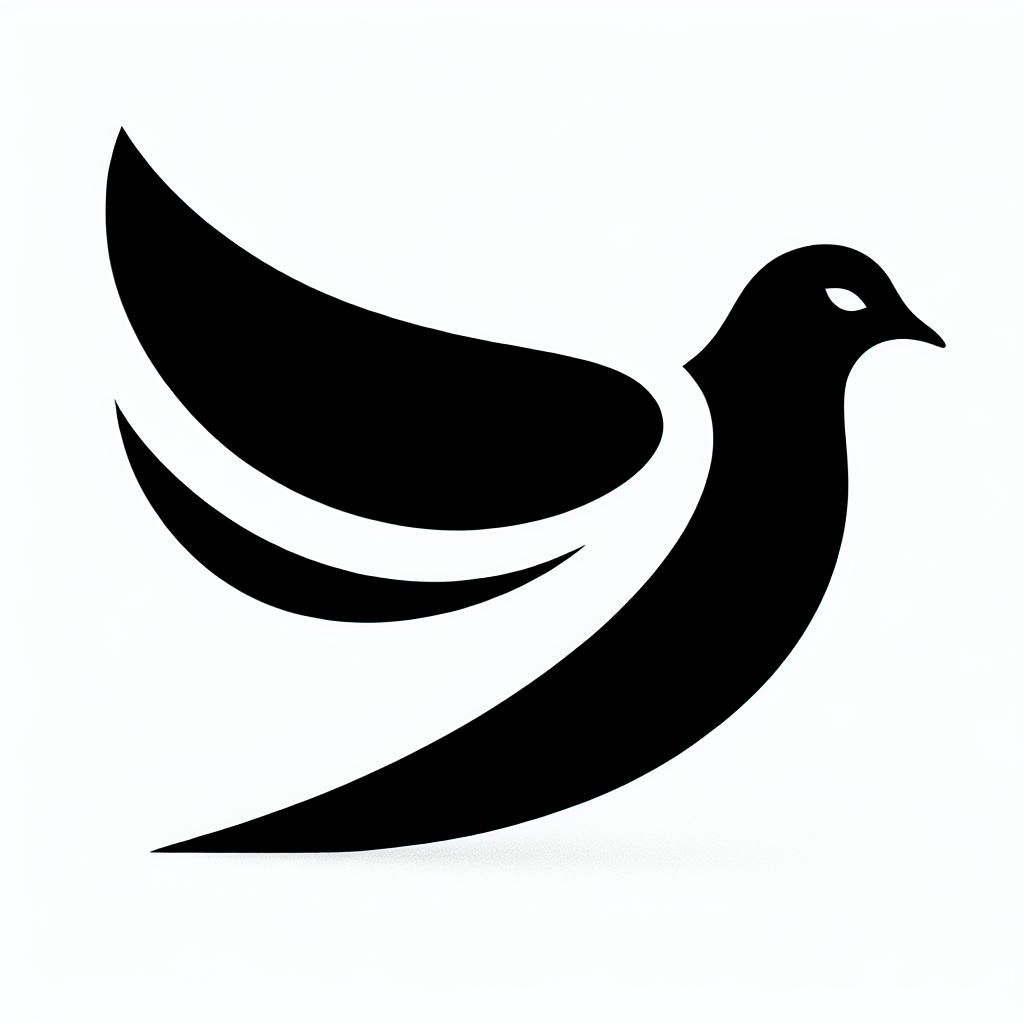 Dove Modern Vector Silhouette | Digital Download SVG