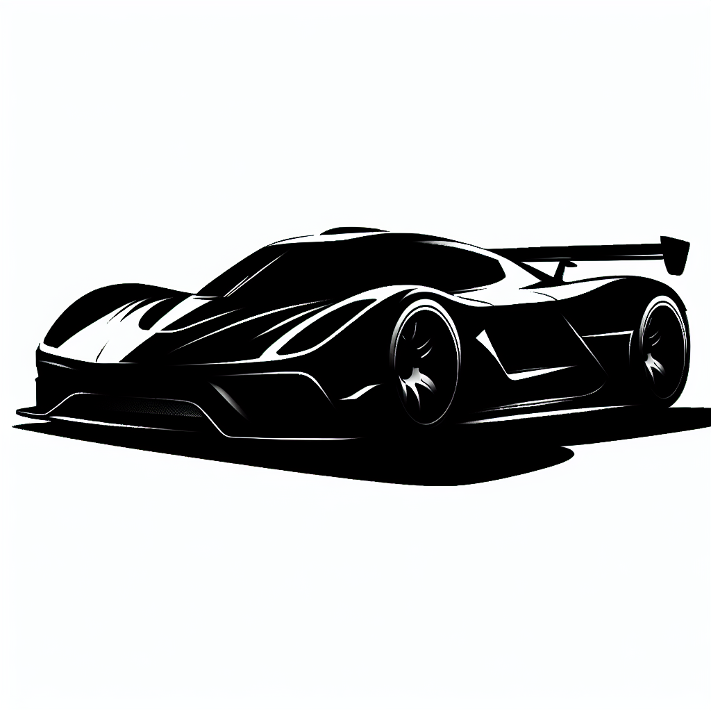 Supercar Silhouette Vector Silhouette | Digital Download SVG