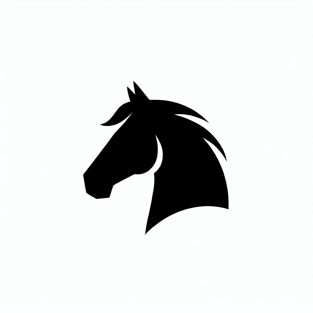Horse Head Vector Silhouette | Digital Download SVG