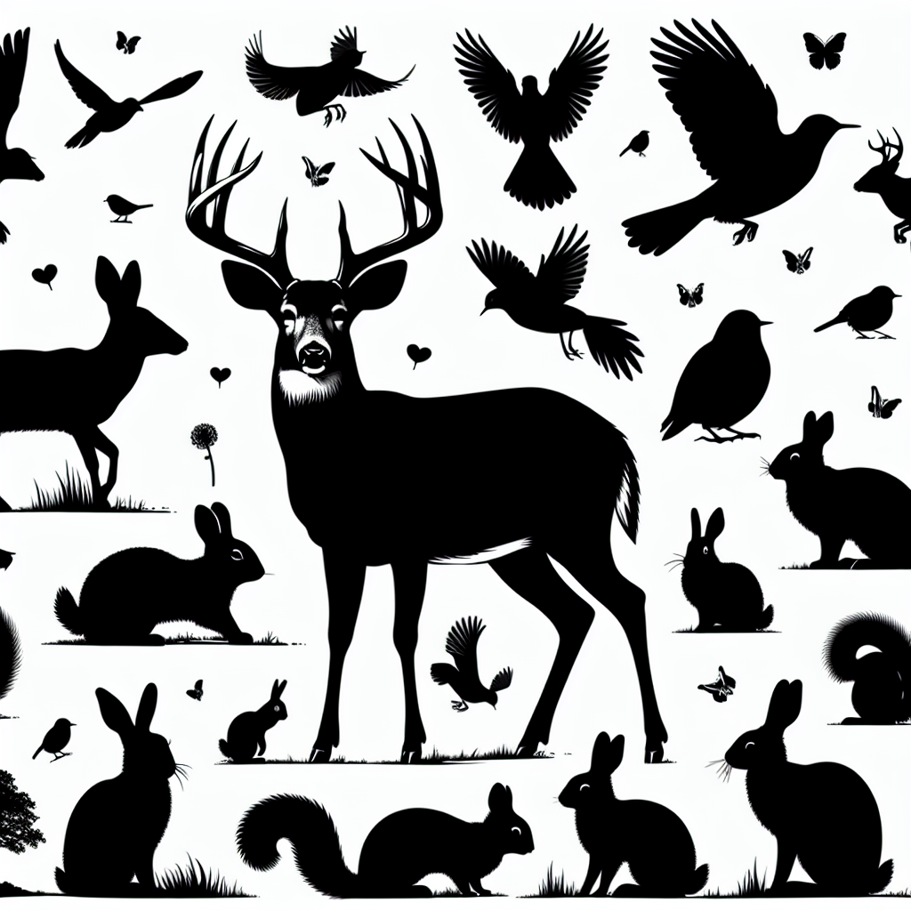 Buck Forest Creatures Vector Silhouette | Digital Download SVG