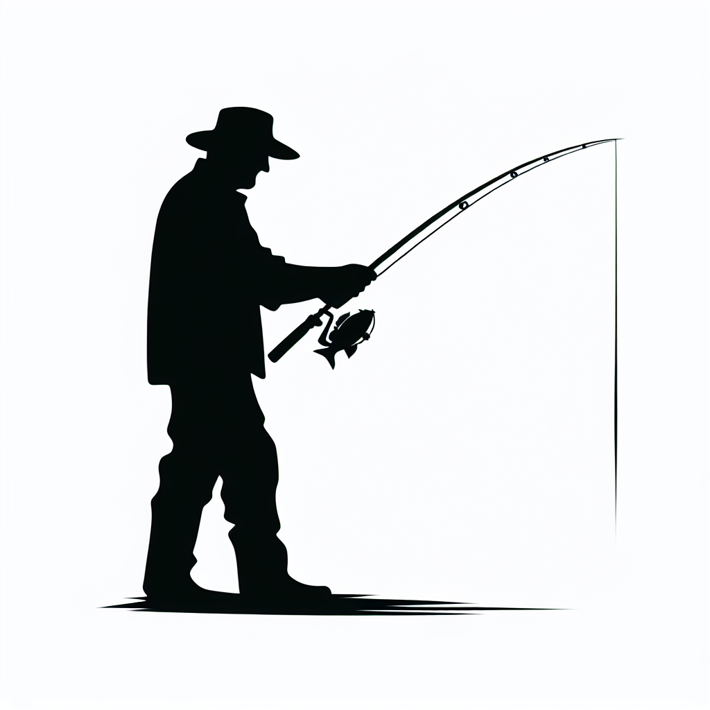 Fishing / Fisherman Silhouette Scenes 2025 Rewarded Vector Silhouette