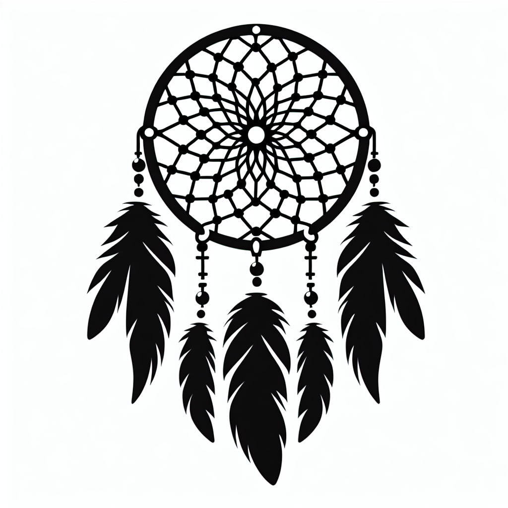 Dreamcatcher Vector Silhouette | Digital Download SVG