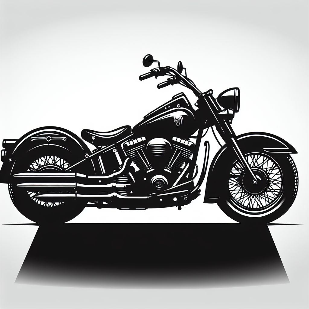 Harley Davidson Vector Silhouette | High-Quality Digital SVG