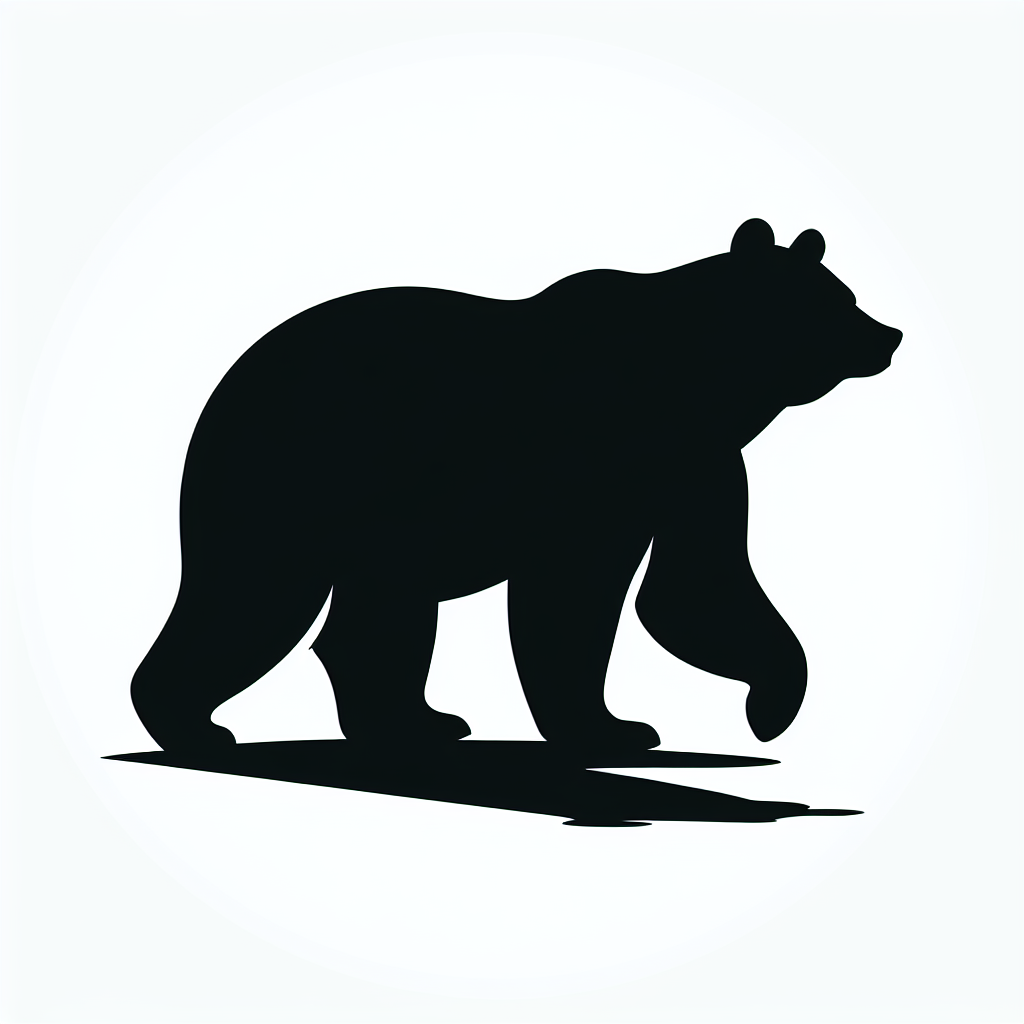 Wildlife & Forest Creatures Bear Vector Silhouette Digital Download