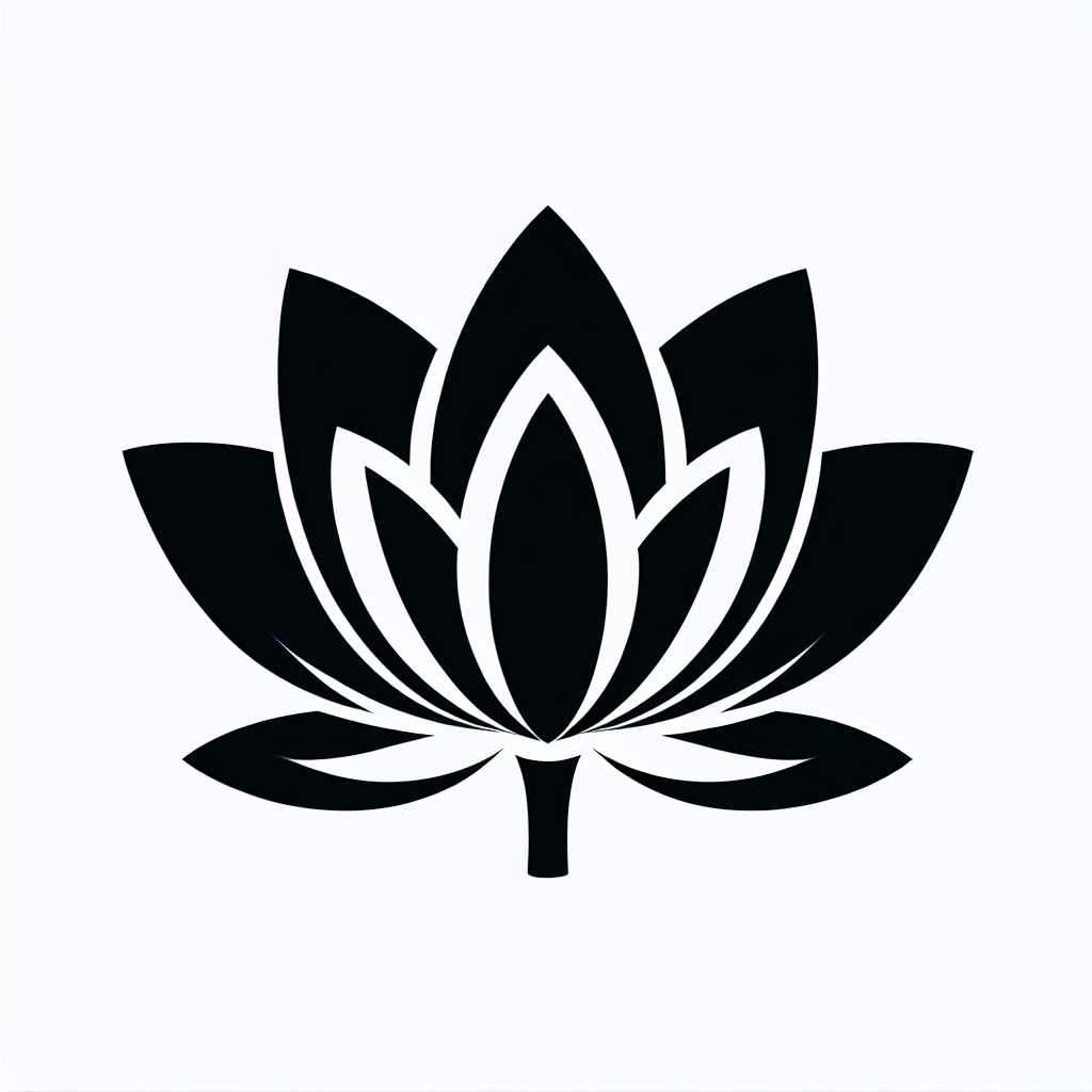 Lotus Flower Modern Vector Silhouette | Digital Download SVG