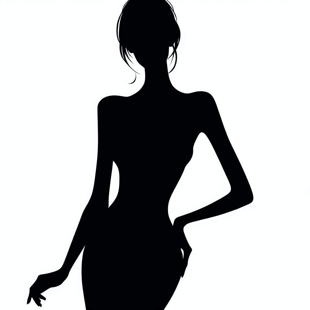 Supermodel Vector Silhouette | Digital Download SVG