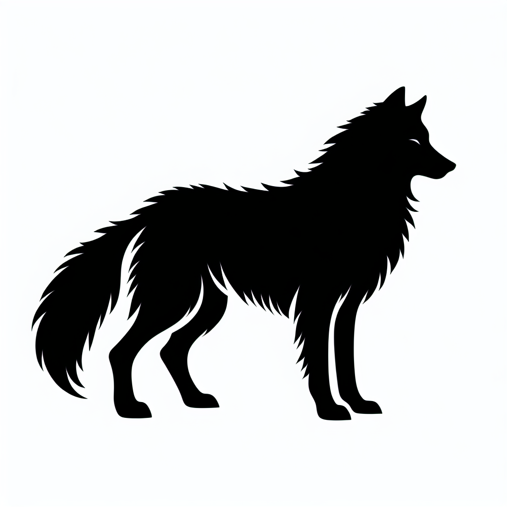Wildlife Wolf Vector Silhouette | Digital Download SVG