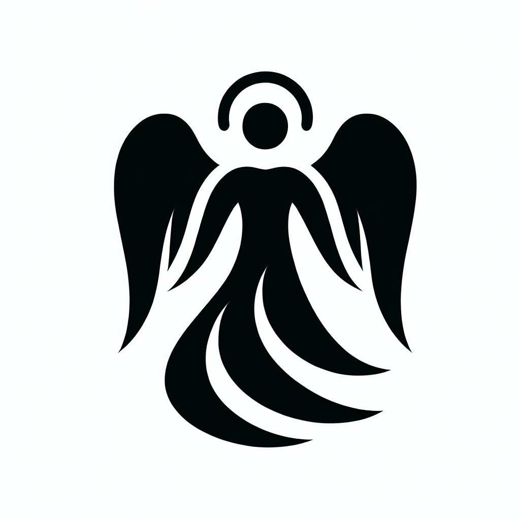 Angel Symbol Vector Silhouette | Digital Download SVG