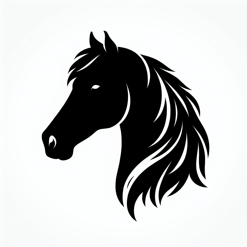 Horse Head Vector Silhouette | Digital Download SVG