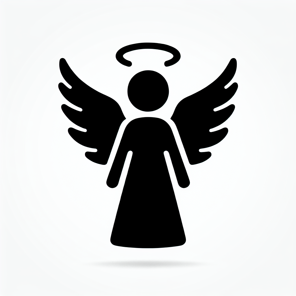 Angel Symbol Vector Silhouette | Digital Download SVG
