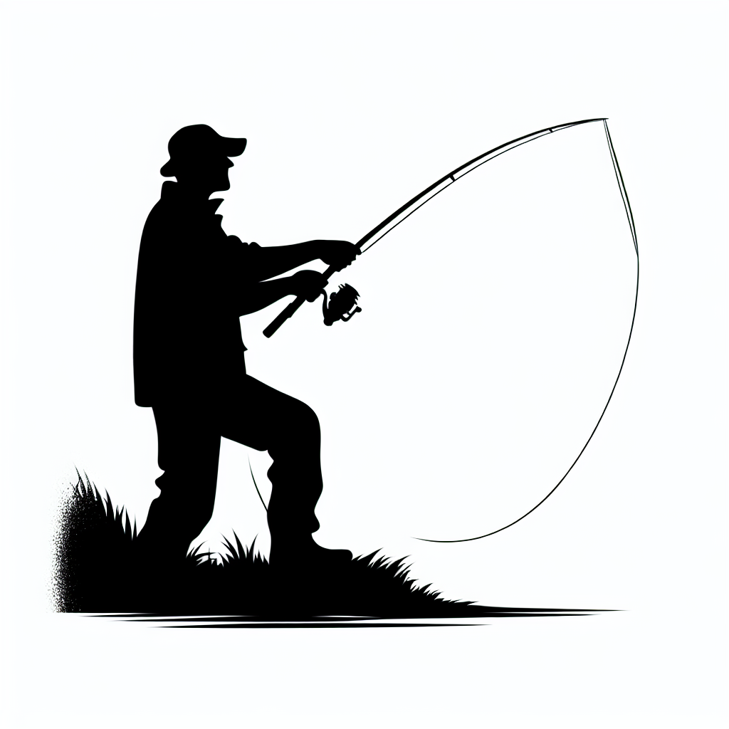 Fishing / Fisherman Silhouette Scenes Vector Silhouette Digital