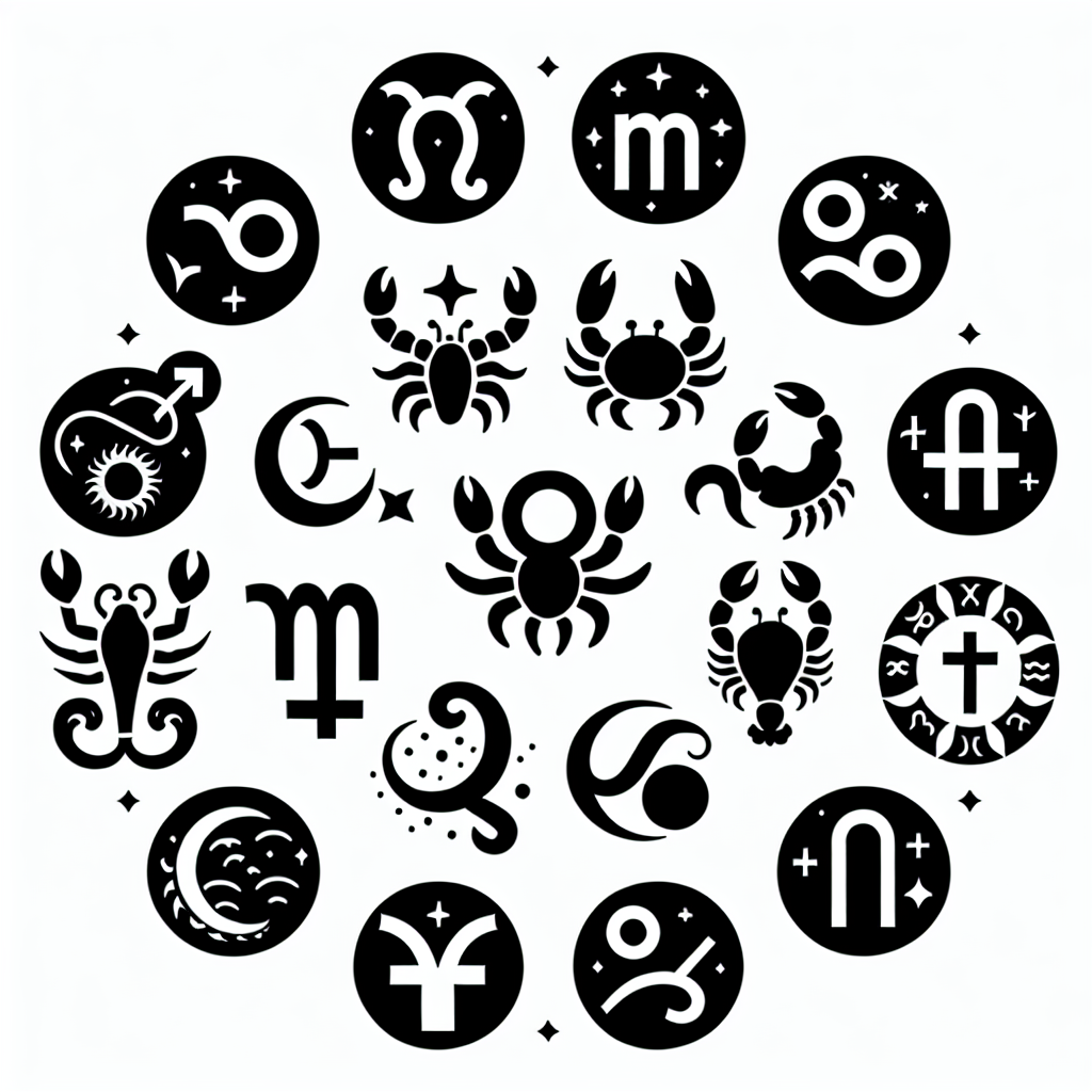 Zodiac Sign 12 Pack Vector Silhouette | Digital Download SVG