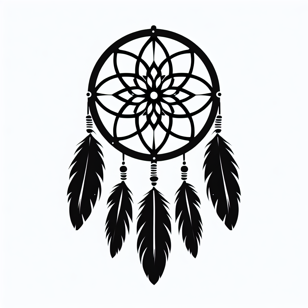 Dreamcatcher Vector Silhouette | Digital Download SVG