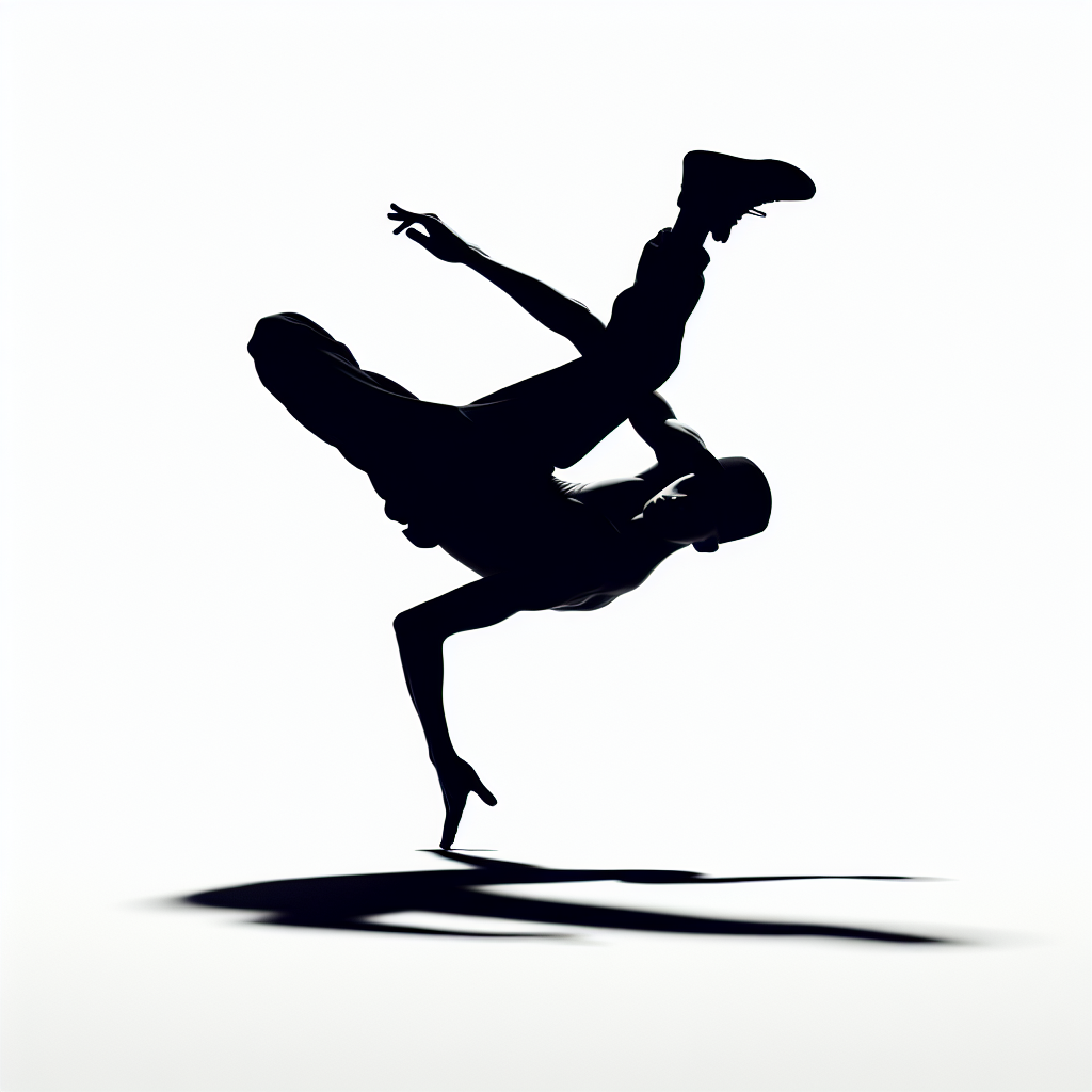 Break Dance Vector Silhouette | Digital Download SVG