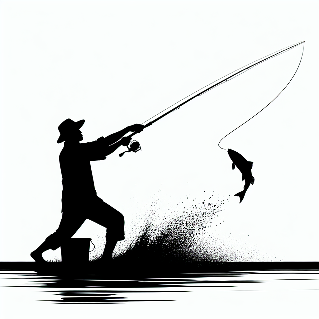 Fishing / Fisherman Silhouette Scenes Vector Silhouette Digital