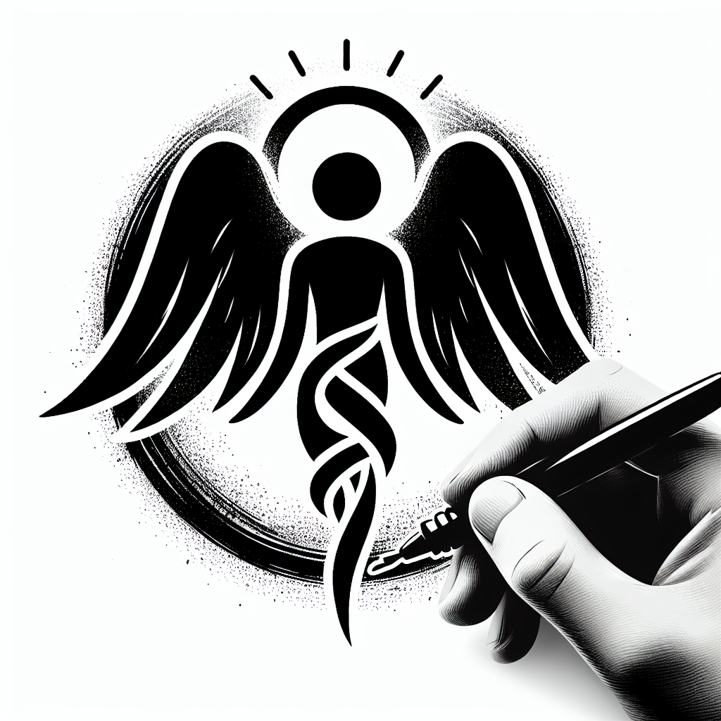 Angel Symbol Vector Silhouette | Digital Download SVG