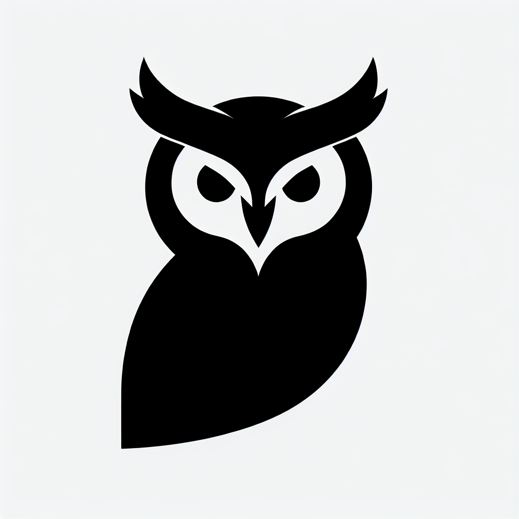 Owl Wildlife Vector Silhouette | Digital Download SVG