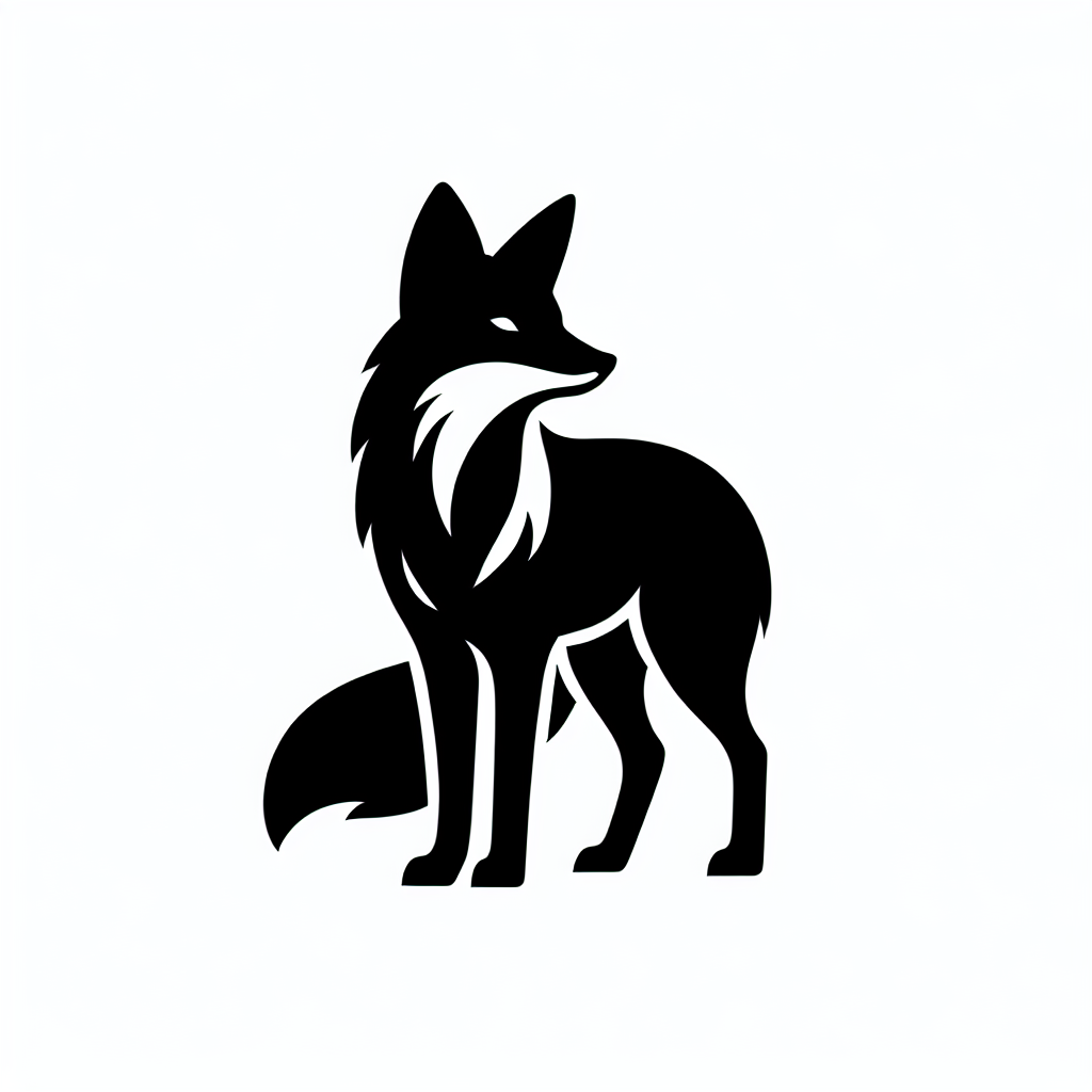 Wildlife Fox Vector Silhouette | Digital Download SVG