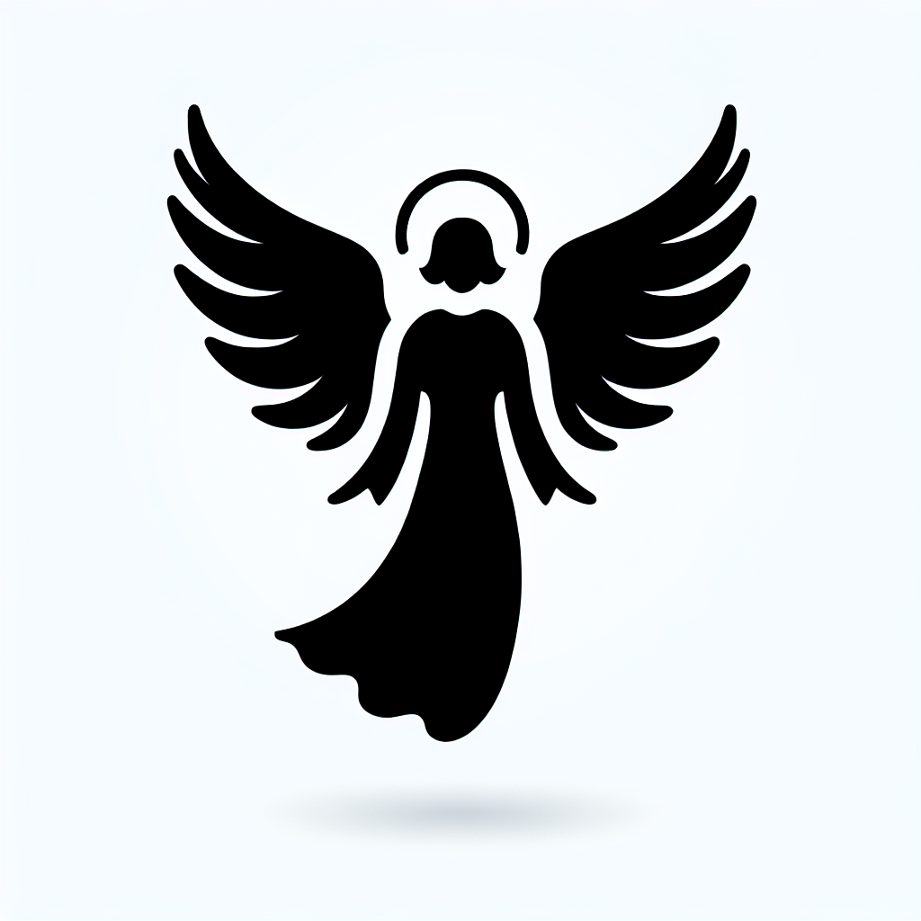 Angel Symbol Vector Silhouette | Digital Download SVG