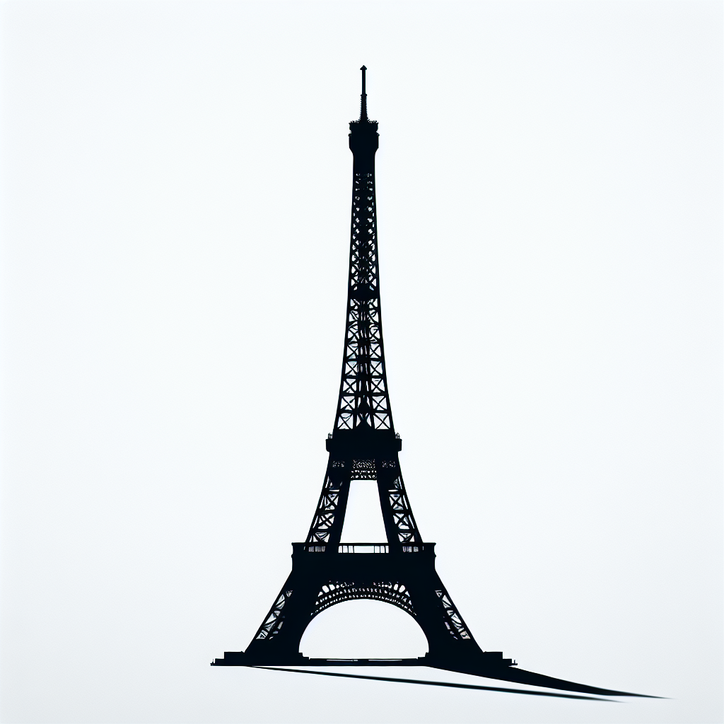 Paris Eifel Towel Vector Silhouette | High-Quality Digital SVG