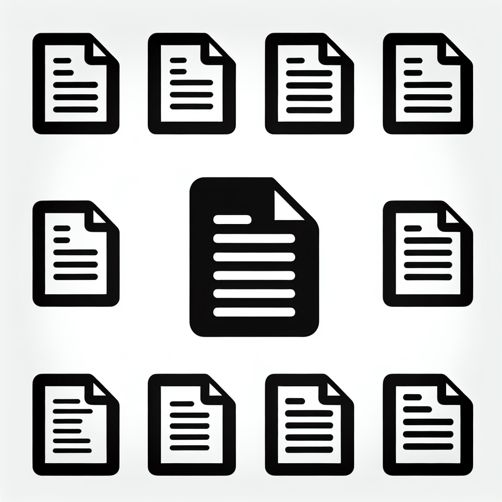 10 Document Icons Bundle Vector Silhouette | Digital Download SVG