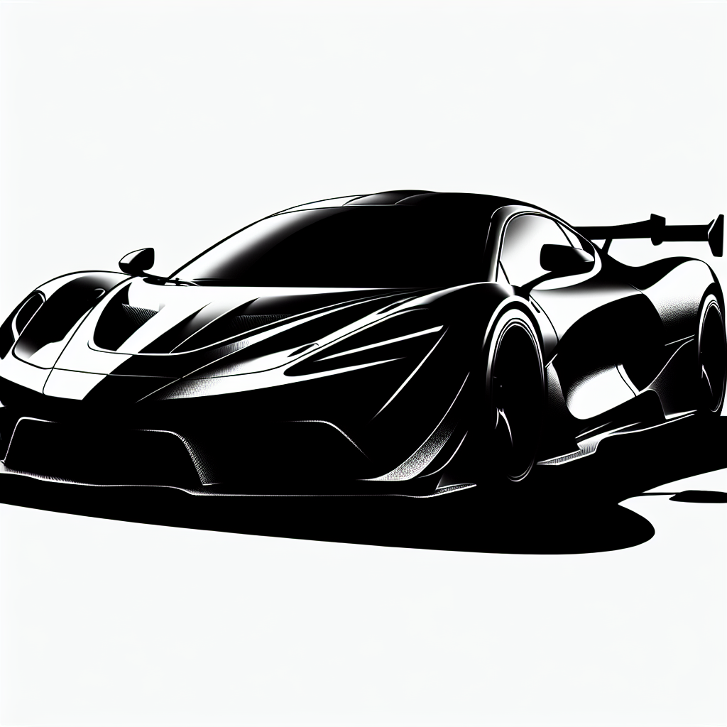 Exotic Supercar Silhouette Vector Silhouette | Digital Download SVG