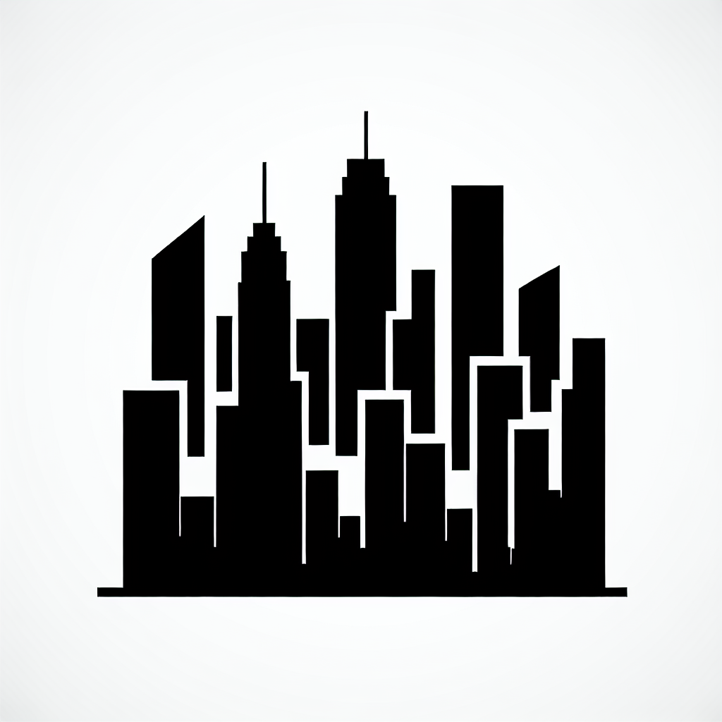 Big City Vector Silhouette | Digital Download SVG