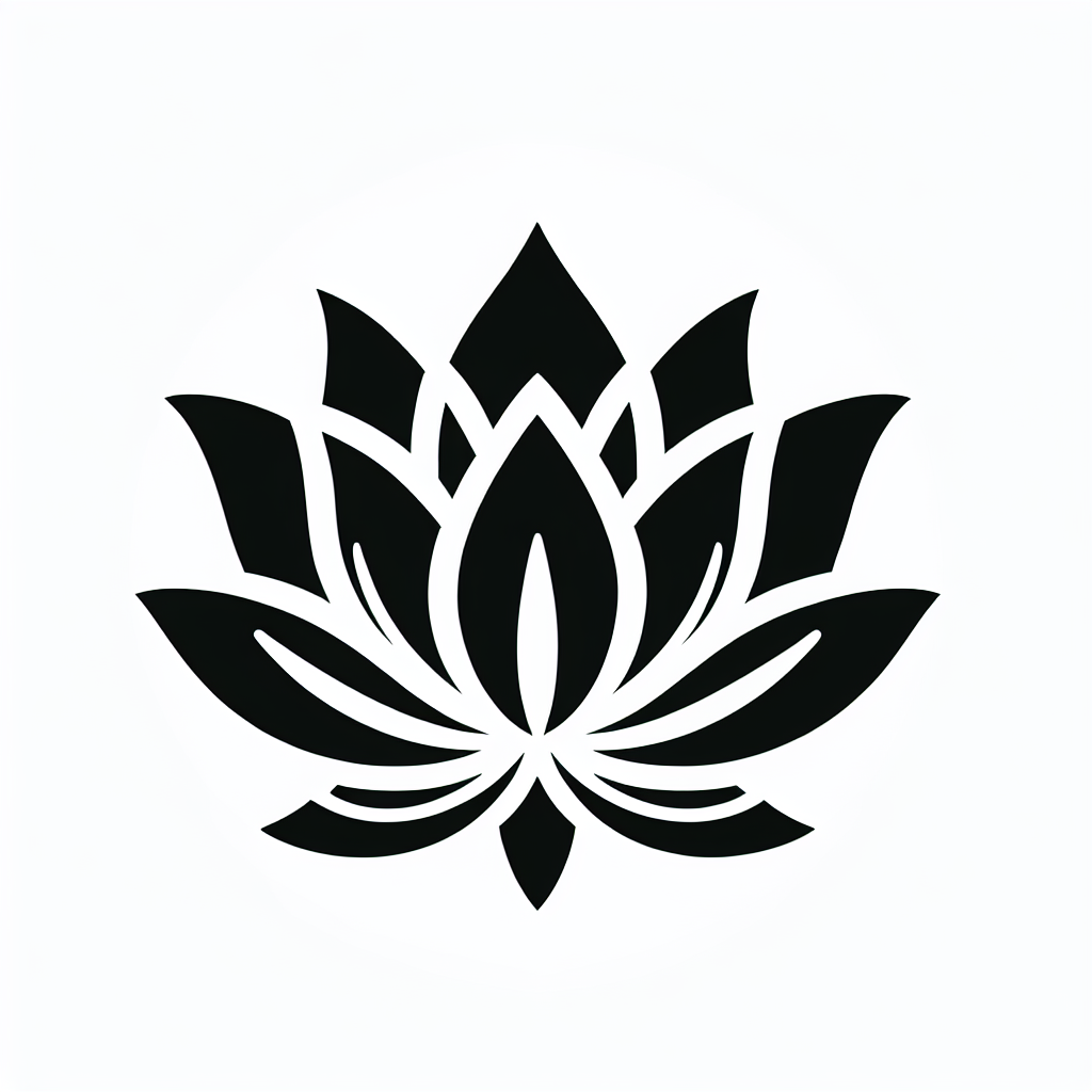 Lotus Flower Modern Vector Silhouette | Digital Download SVG