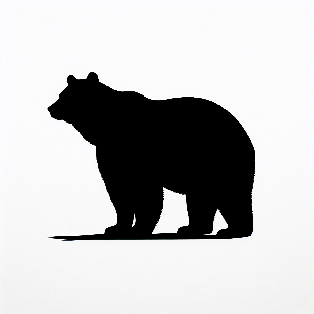 Wildlife & Forest Creatures Bear Vector Silhouette Digital Download