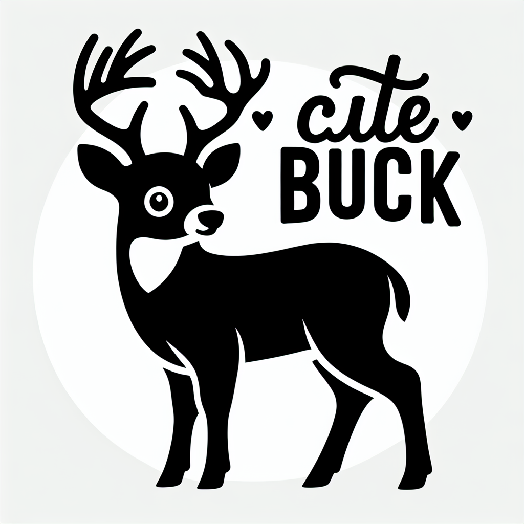 Buck Cute Vector Silhouette | Digital Download SVG