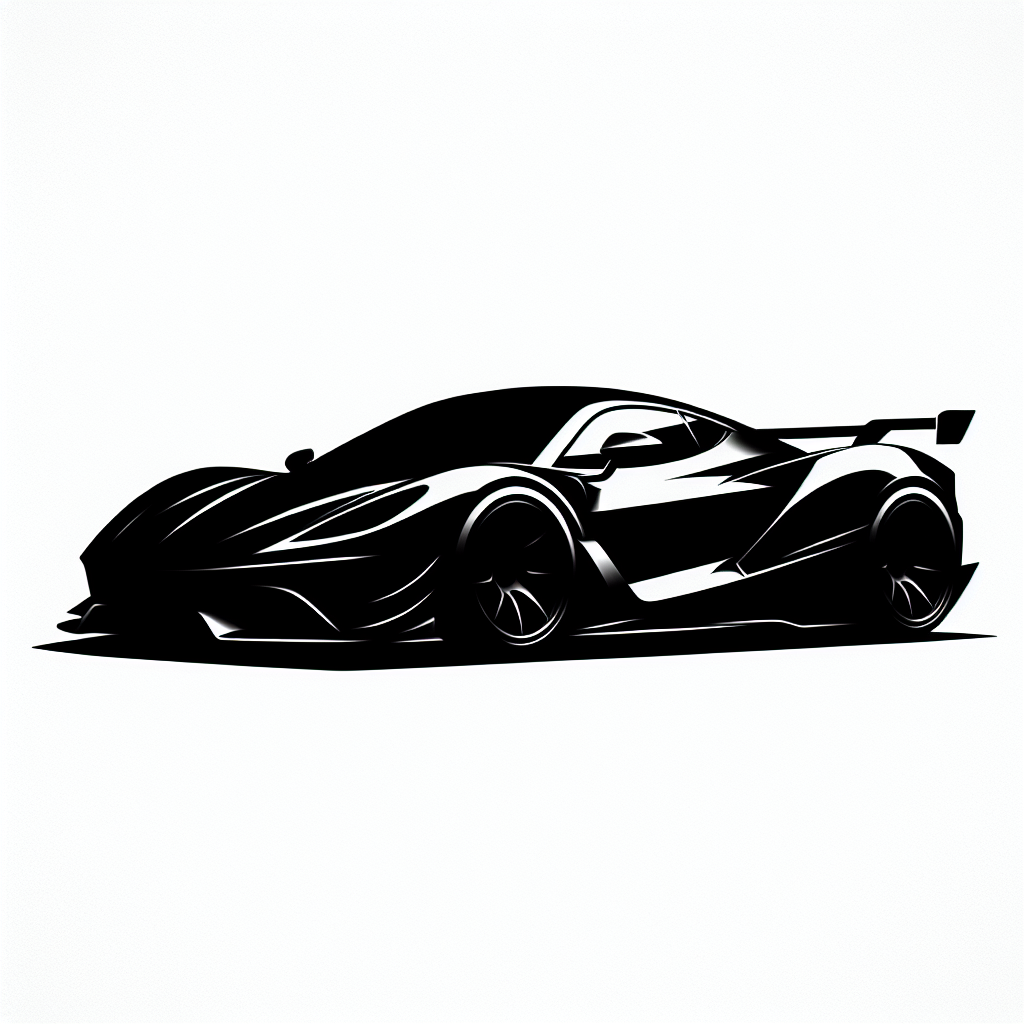 Supercars Vector Silhouette | Digital Download SVG