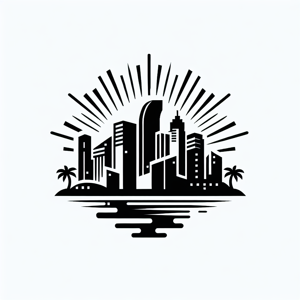 Miami City Vector Silhouette | Digital Download SVG