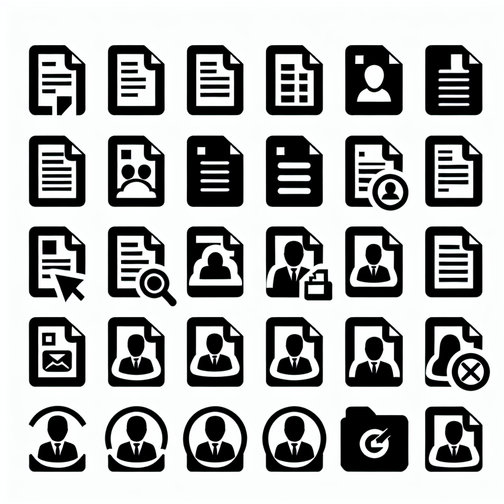 10 Document Icons Bundle Vector Silhouette | Digital Download SVG