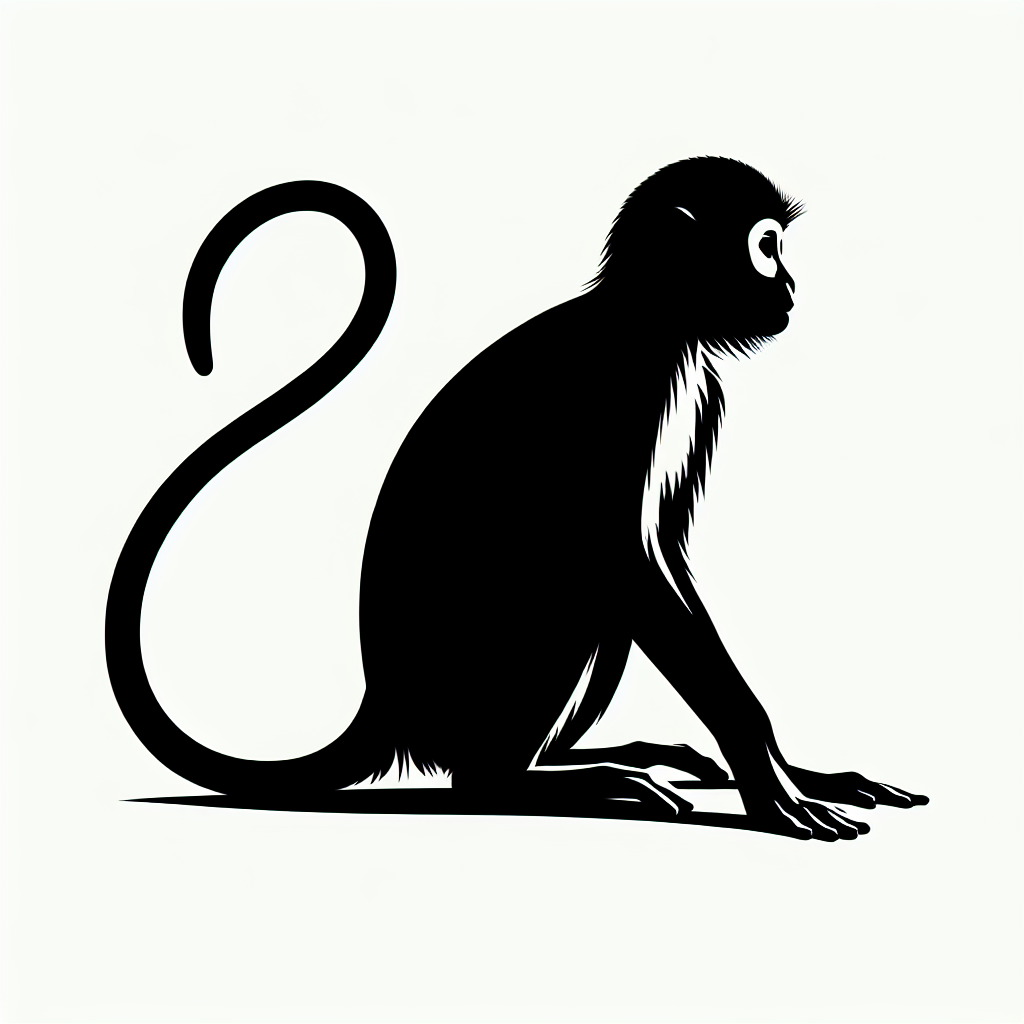 Monkey Animal Vector Silhouette | Digital Download SVG