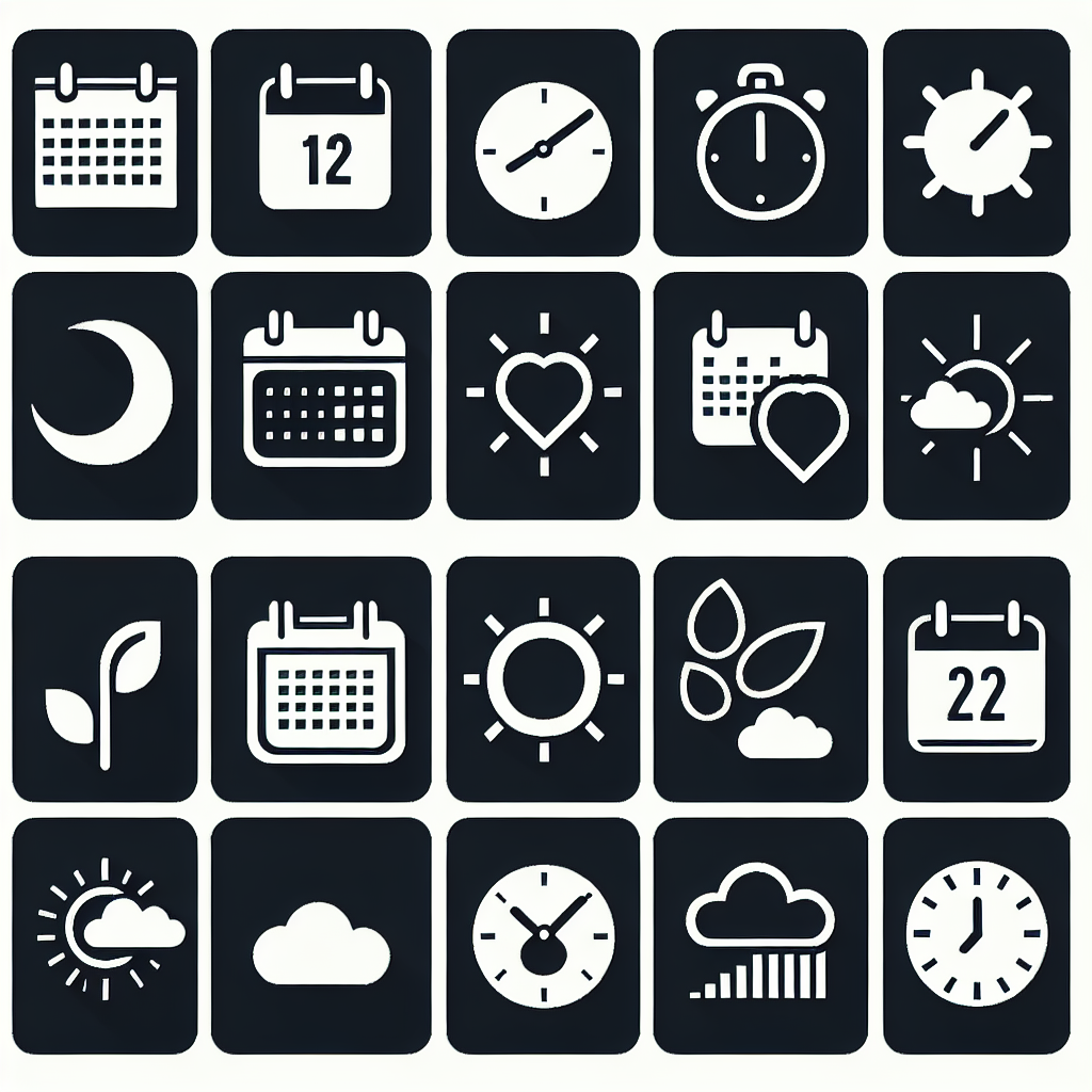 Calendar Icons 12 Pack Vector Silhouette | Digital Download SVG
