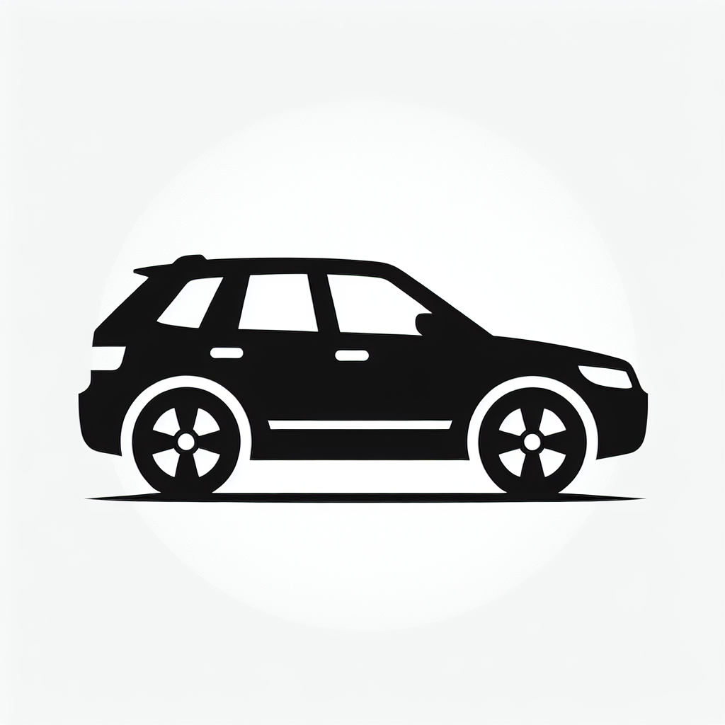 Car In City Night Time Vector Silhouette | Digital Download SVG